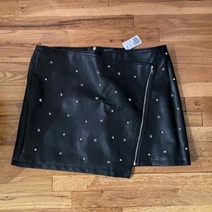 Leather Skirt with Studs
